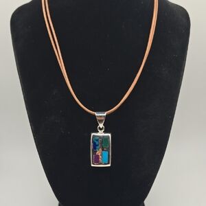 Silpada Silver Necklace with Multicolor Pendant